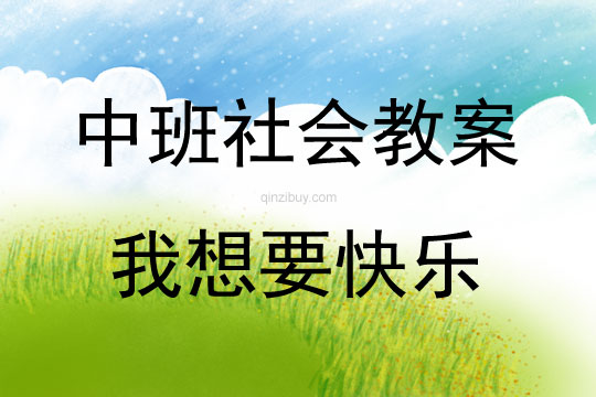 中班社會活動我想要快樂教案反思