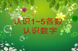 幼兒園幼小銜接數學認識1-5各數PPT課件