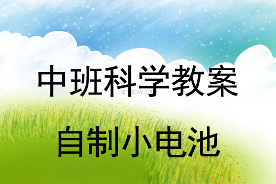 幼兒園中班科學教案：自制小電池中班科學教案：自制小電池