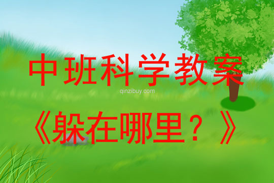 中班科學教案：躲在哪里？中班科學教案：躲在哪里？