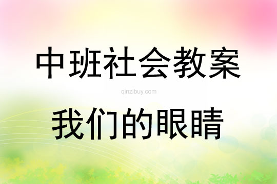 中班社會活動教案：我們的眼睛教案(附教學反思)