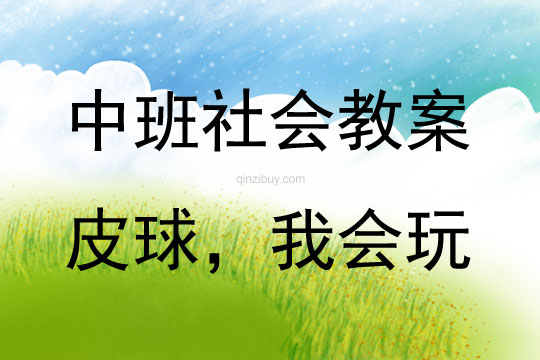 中班社會活動教案：《皮球，我會玩》教案(附教學反思)