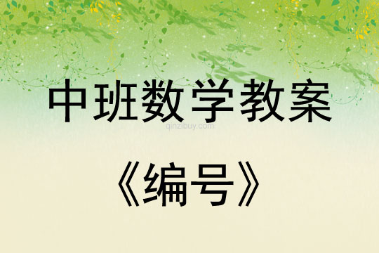 中班數(shù)學(xué)教案：編號中班數(shù)學(xué)教案：編號