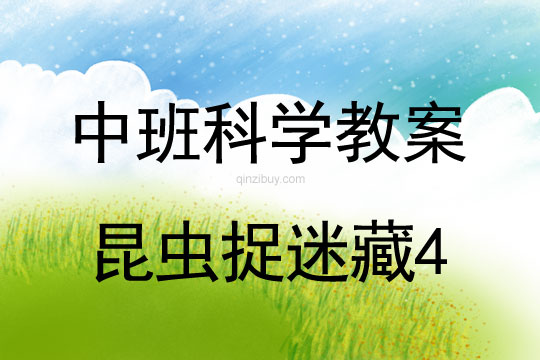 幼兒園中班科學教案：昆蟲捉迷藏4中班科學教案：昆蟲捉迷藏4