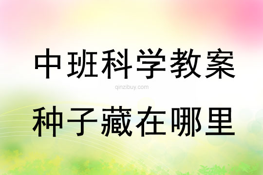 幼兒園中班科學(xué)教案：種子藏在哪里中班科學(xué)教案：種子藏在哪里