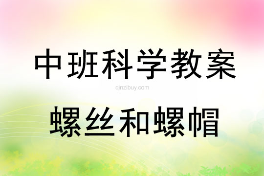中班科學(xué)活動：螺絲和螺帽中班科學(xué)活動：螺絲和螺帽