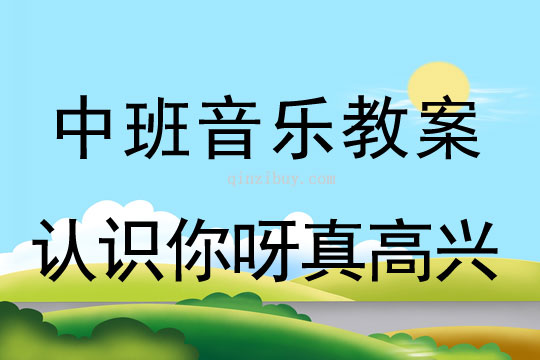 幼兒園中班音樂優(yōu)質(zhì)課：認(rèn)識(shí)你呀真高興中班音樂優(yōu)質(zhì)課：認(rèn)識(shí)你呀真高興