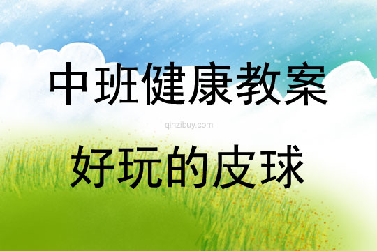 中班健康好玩的皮球教案反思