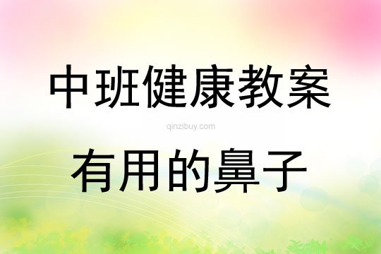 中班健康活動教案：有用的鼻子教案(附教學反思)