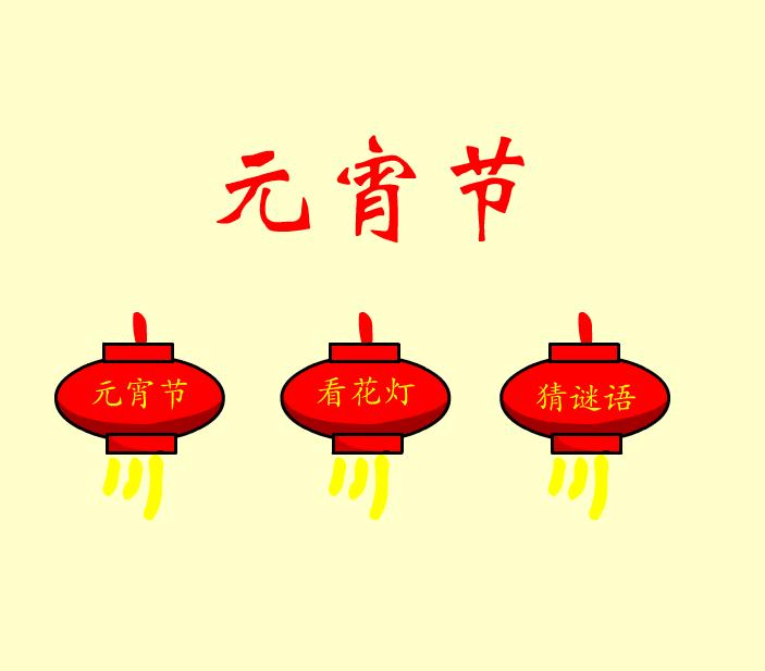 節日元宵節，看花燈，猜謎語FLASH課件動畫