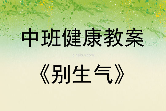 中班健康別生氣教案