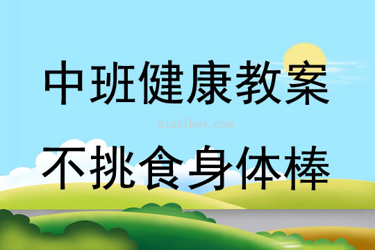 中班健康不挑食身體棒教案