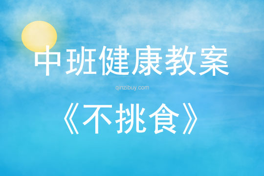 中班健康活動教案：不挑食教案