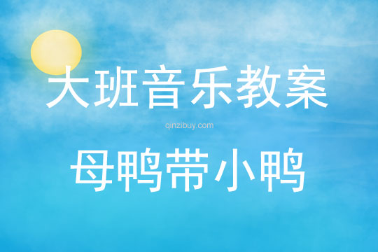 大班音樂母鴨帶小鴨教案反思