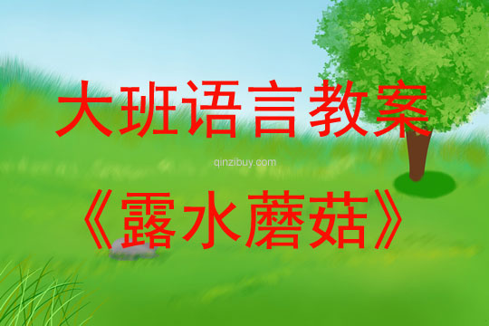 大班語言活動露水蘑菇教案反思