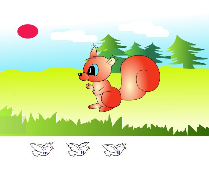 幼兒園大班拼音m g q的FLASH課件動畫