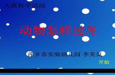 幼兒園大班科學動物怎樣過冬FLASH課件動畫