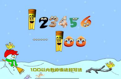 幼兒園大班數學活動100以內數的讀寫FLASH課件動畫
