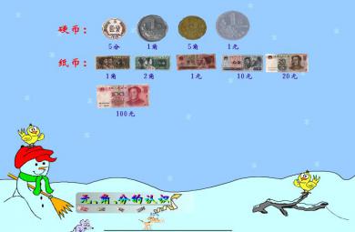 幼兒園大班數(shù)學(xué)活動元角分的認(rèn)識FLASH課件動畫