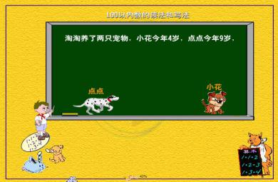 幼兒園大班數學活動100以內的數的運算FLASH課件動畫