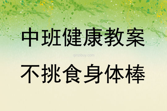 中班健康不挑食身體棒教案反思
