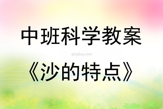 中班科學(xué)沙的特點(diǎn)教案反思