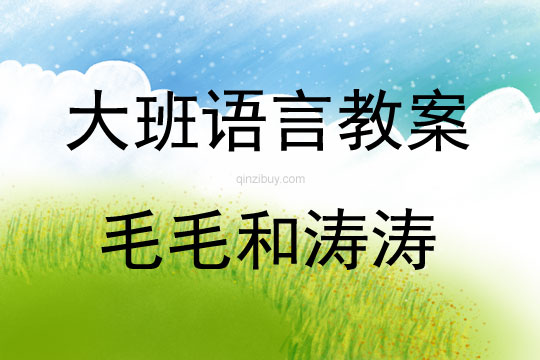 大班語言活動毛毛和濤濤（繞口令）教案反思