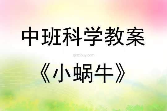 中班科學小蝸牛教案反思