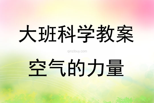 大班科學(xué)空氣的力量教案反思