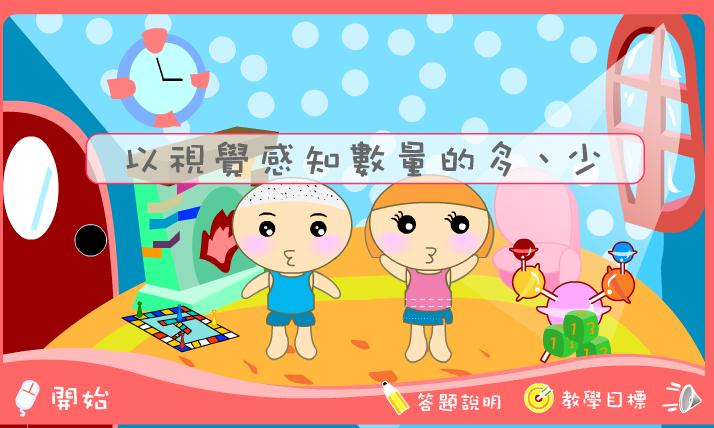 幼兒園小班數學以視覺感知數量的多、少FLASH課件動畫