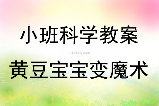 小班科學黃豆寶寶變魔術教案反思
