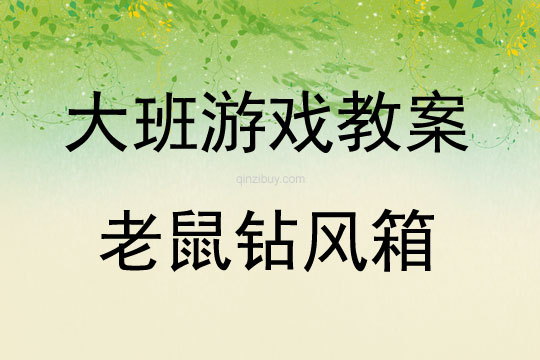 大班體育游戲老鼠鉆風(fēng)箱教案反思