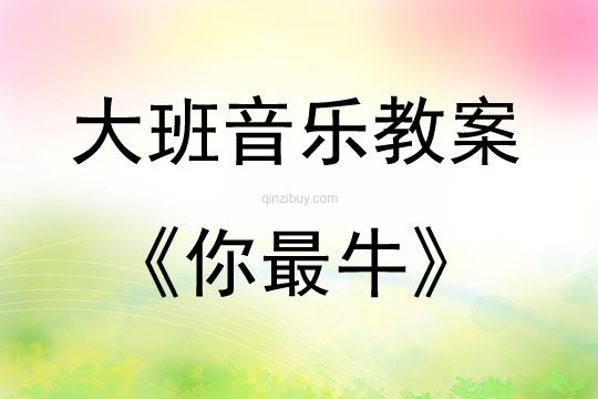 大班音樂活動你最牛教案反思
