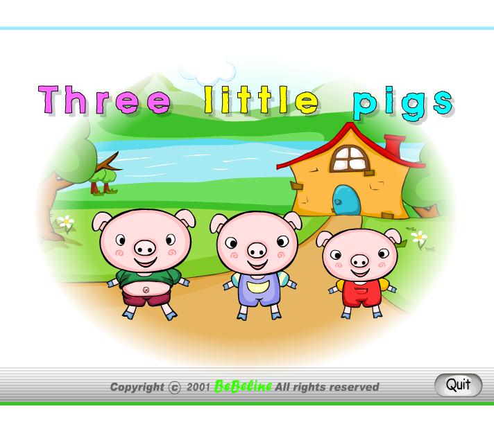 幼兒園英語(yǔ)歌曲三只小豬FLASH課件動(dòng)畫