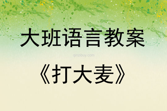 大班語言打大麥教案反思