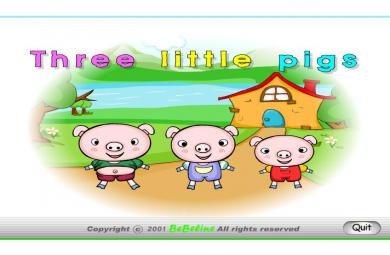 幼兒園英語歌曲三只小豬FLASH課件動畫