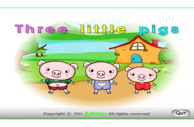 幼兒園英語三只小豬FLASH課件動畫