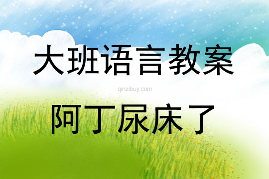 大班繪本閱讀阿丁尿床了教案反思