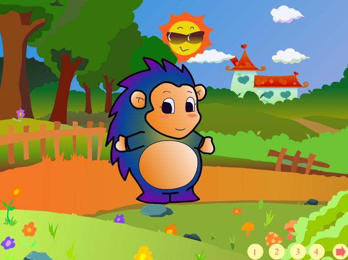 幼兒園語言小刺猬學時髦FLASH課件動畫