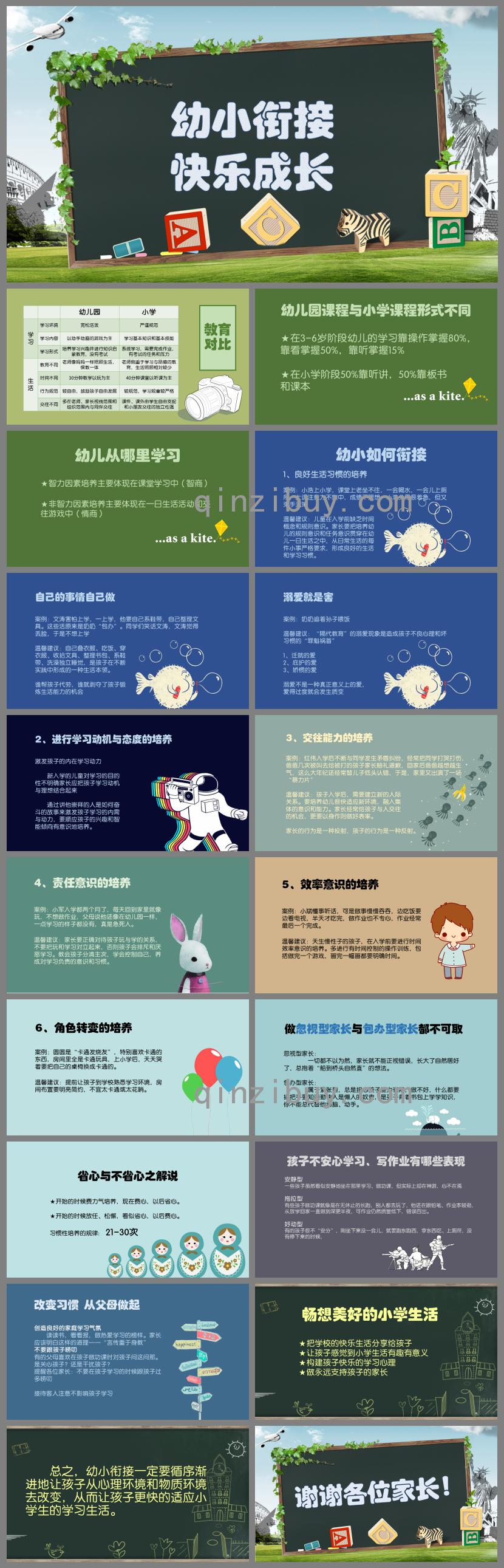 家長會大班幼小銜接PPT課件