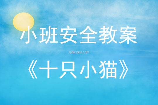 小班安全十只小貓教案反思