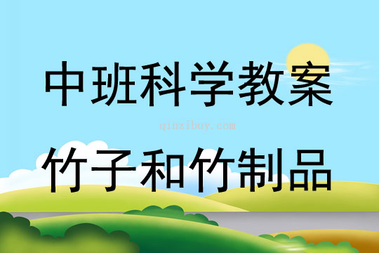中班科學竹子和竹制品教案反思