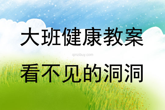 大班健康活動看不見的洞洞教案反思