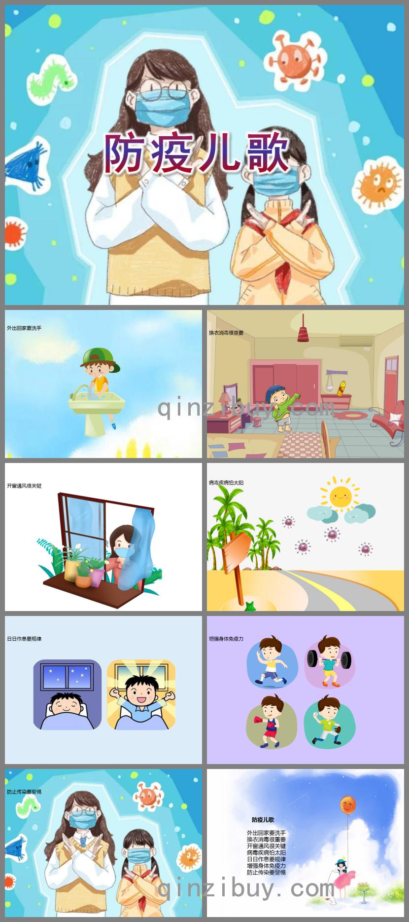 幼兒園兒歌防疫兒歌PPT課件音樂