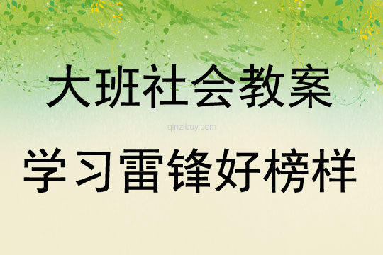 大班社會活動學習雷鋒好榜樣教案反思