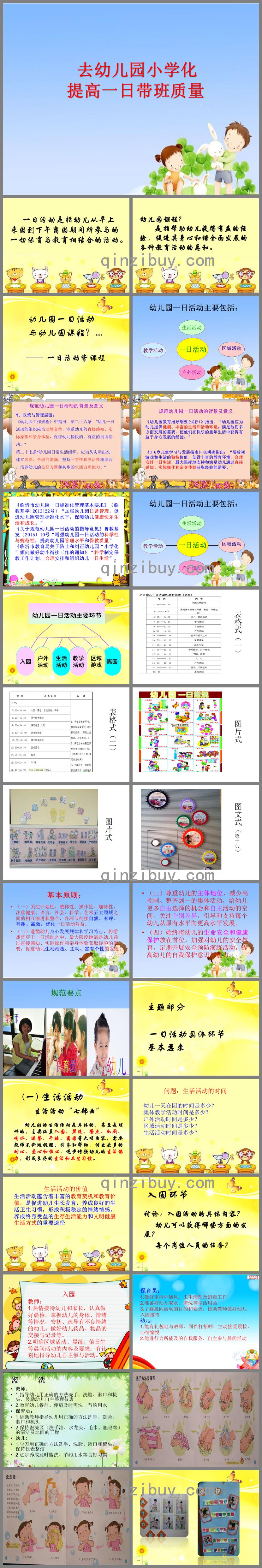 規范幼兒園一日活動PPT課件