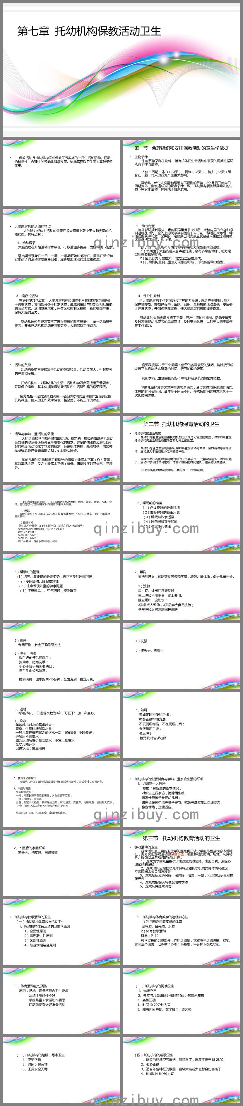 第七章托幼機構保教活動衛生PPT課件