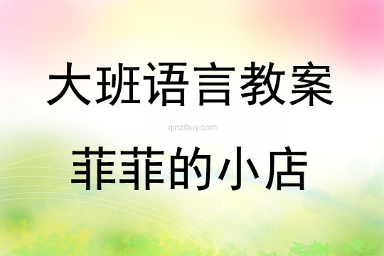 大班分級閱讀菲菲的小店教案