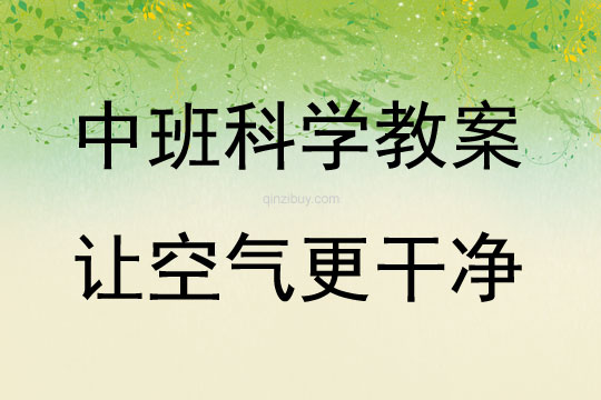 中班科學(xué)讓空氣更干凈教案反思