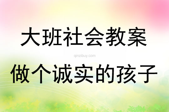 大班社會做個誠實的孩子教案反思